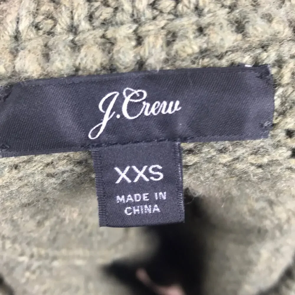J. Crew Cable Knit Balloon Sleeve Sweater.